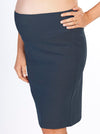 Angel Maternity Straight-Cut Skirt - Navy