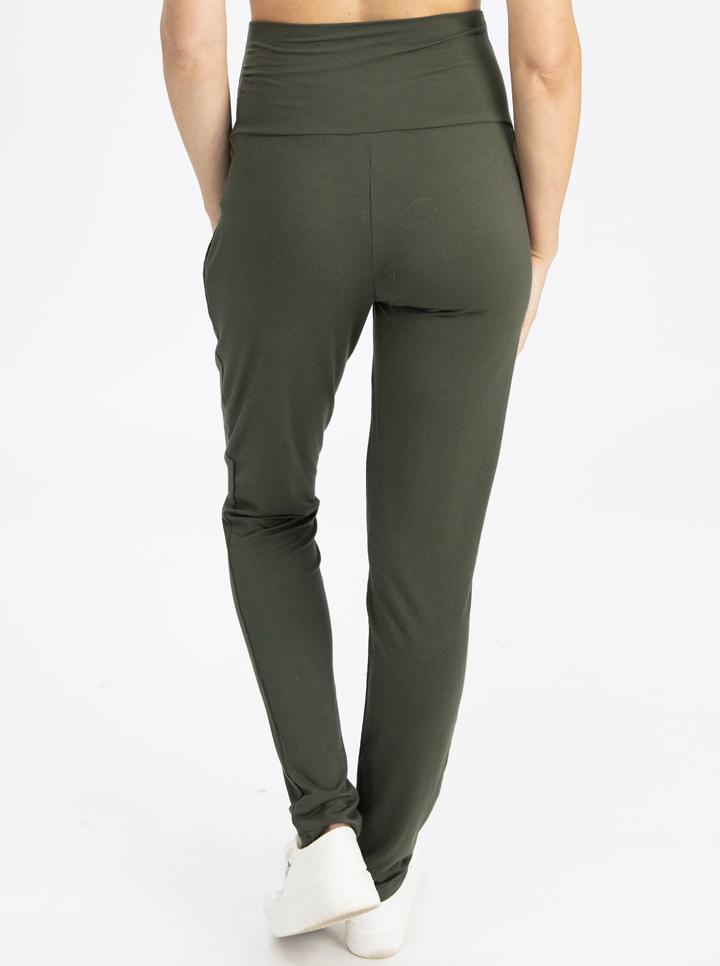 &#39;Eden&#39; Bamboo Maternity Lounge Pants - Khaki Green