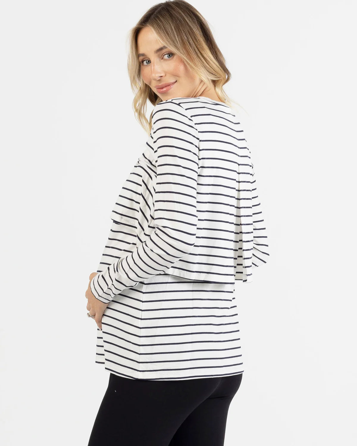 Leonie maternity/nursing stripe top