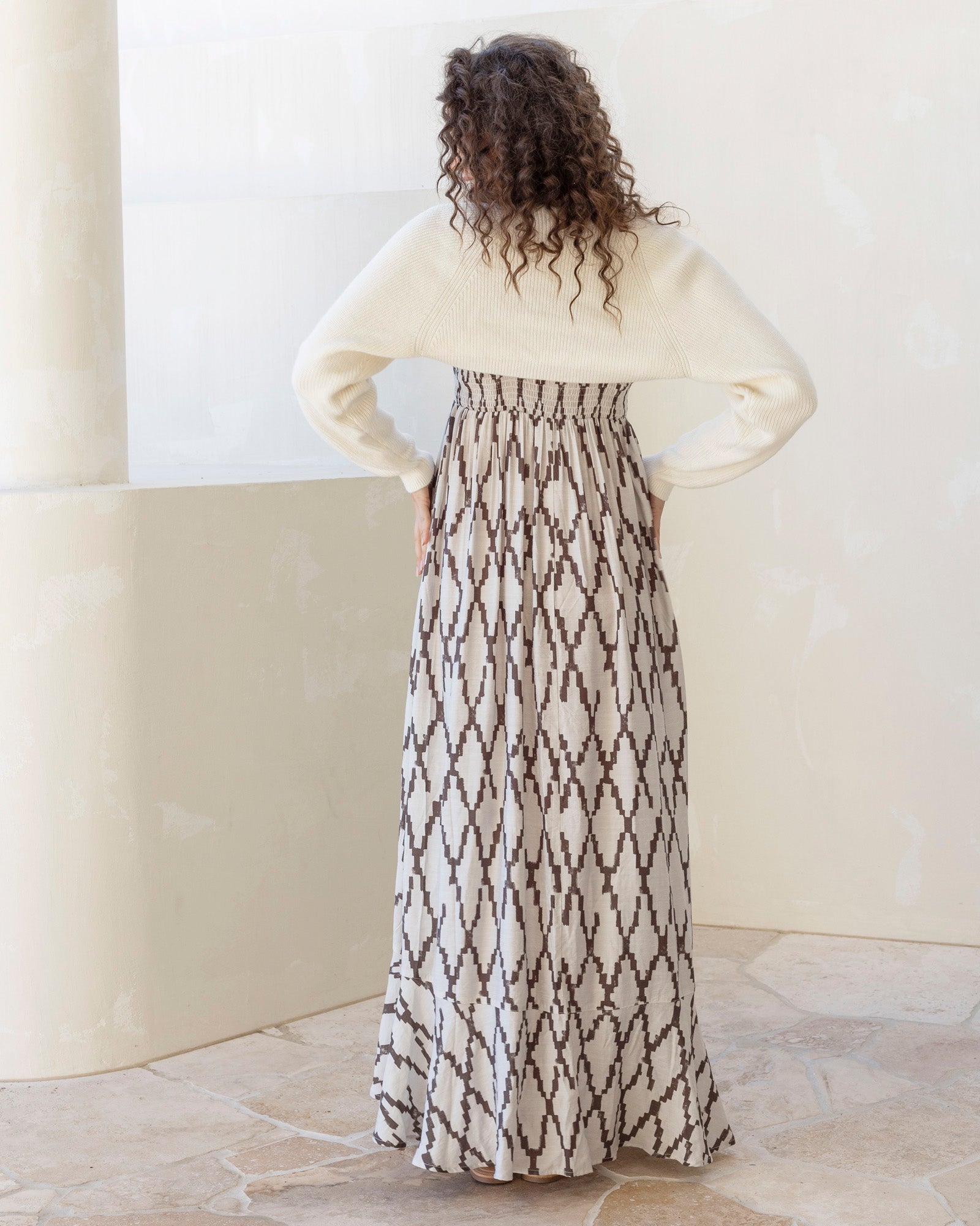 Maternity Bolero Knit Top in Vanilla Cream