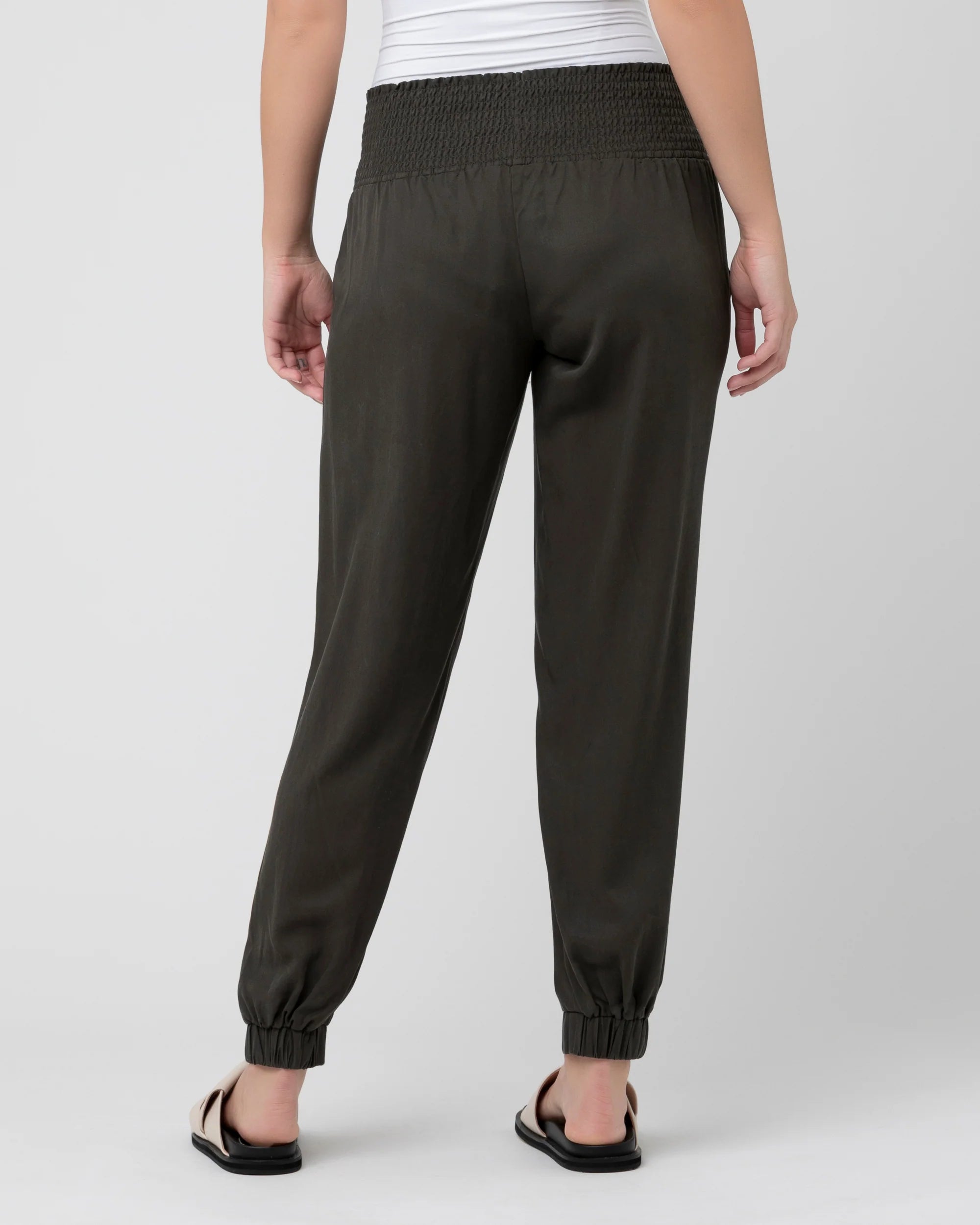 &#39;Off Duty&#39; Tencel Maternity Pants - Olive
