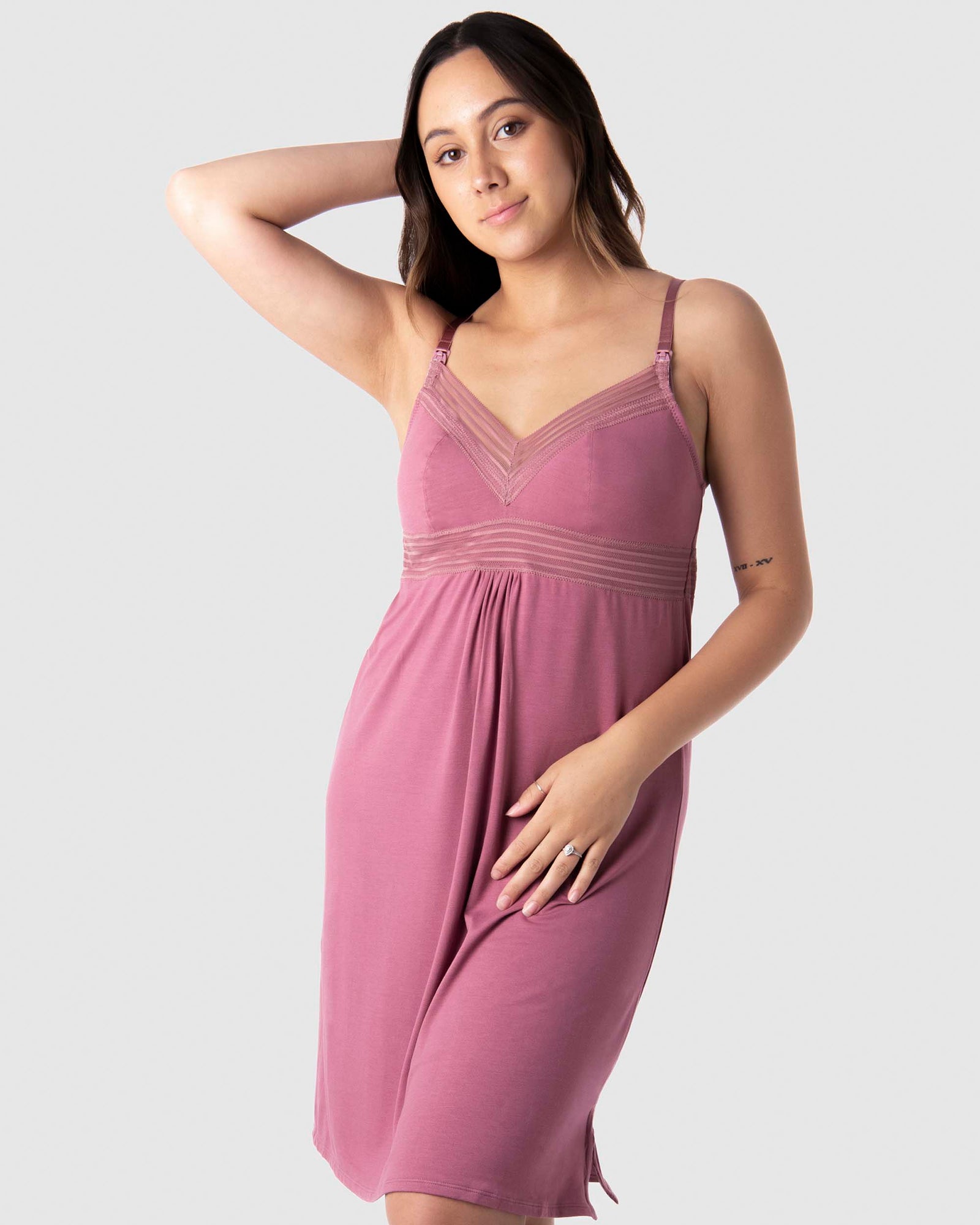 Hotmilk 'Dream' Nursing Nightie - Antique Rose