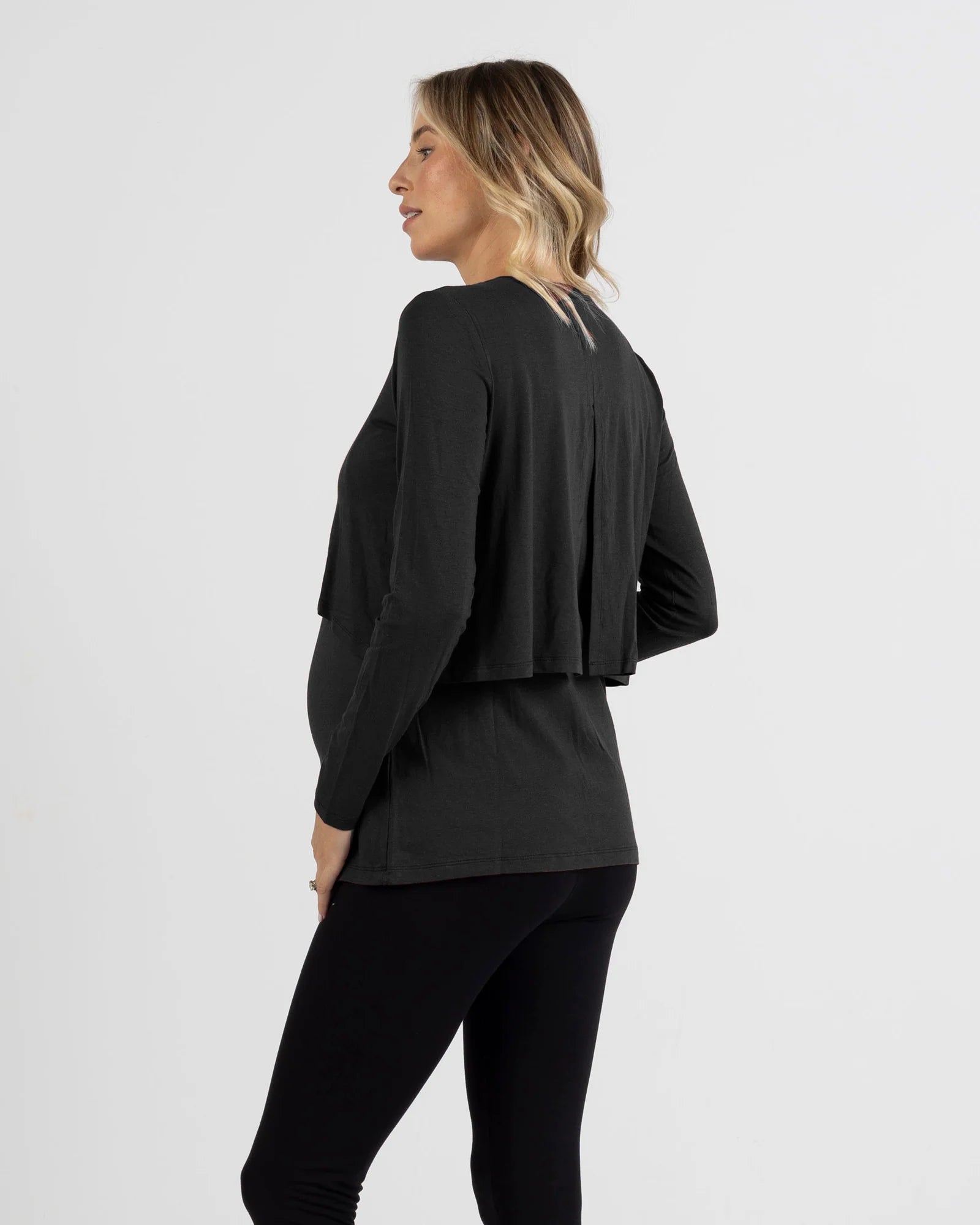 Leonie maternity/nursing top in Black