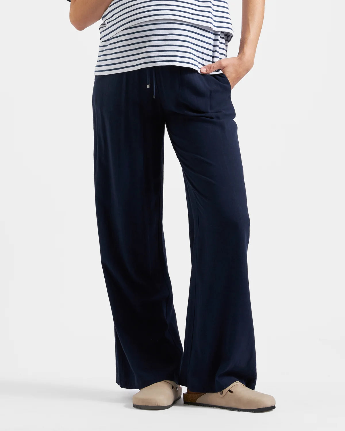 Marlow Shirred Pants - Ripe - Navy