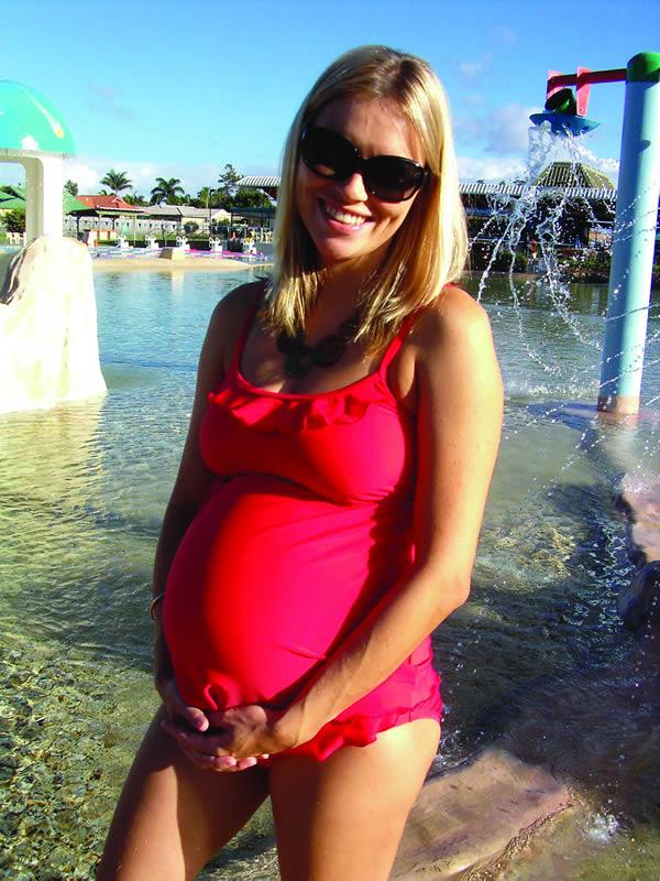 Ilant Maternity Swimwear Frill Tankini & Brief set- Tango Red