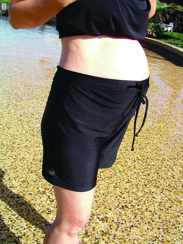 Ilant Maternity Swimwear Boardshorts - Black /  Brown
