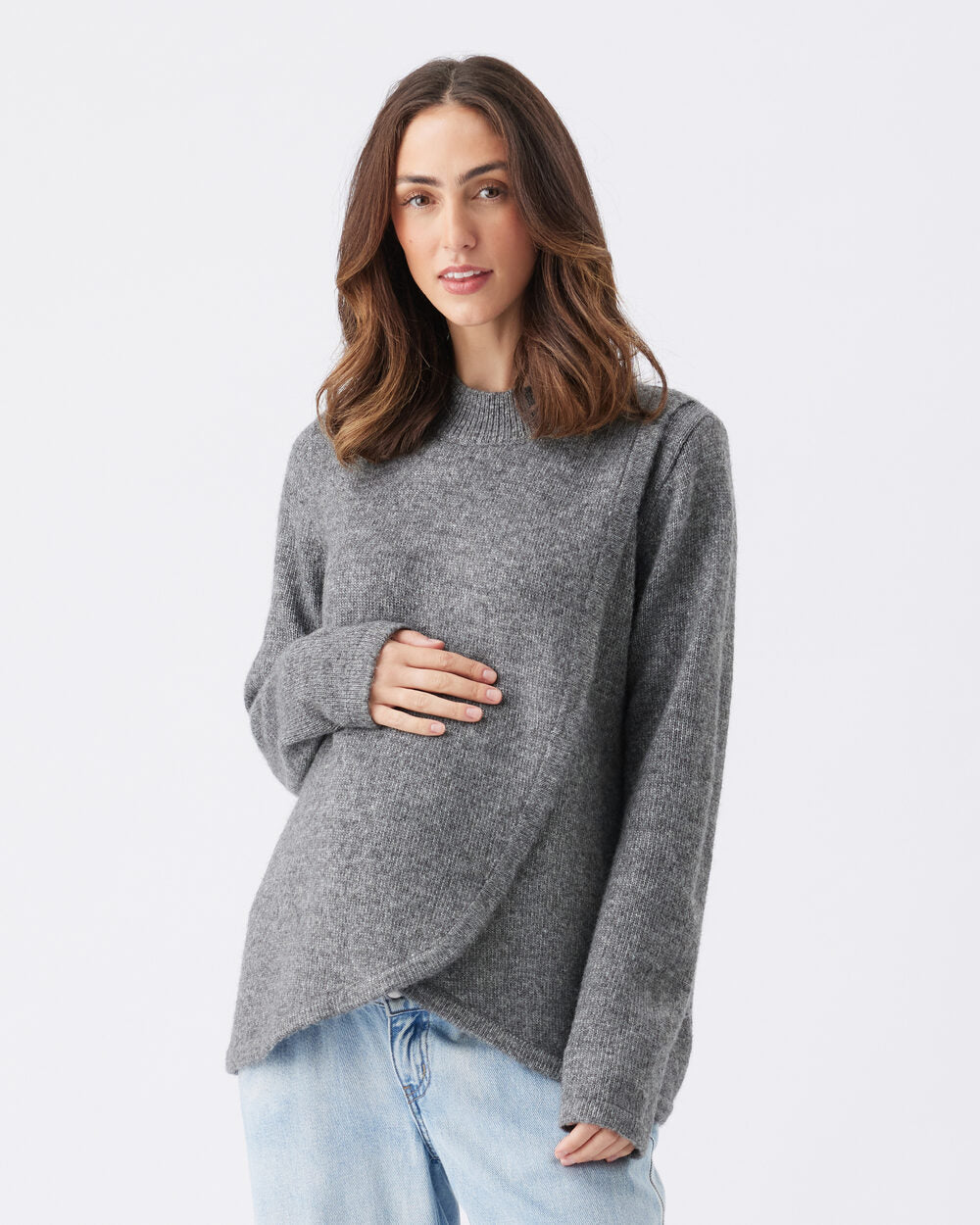 Addison Nursing Knit - Charcoal