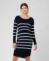 Ripe Maternity Valerie Up/Down Nursing Tunic in Navy / White