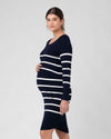 Ripe Maternity Valerie Up/Down Nursing Tunic in Navy / White