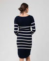 Ripe Maternity Valerie Up/Down Nursing Tunic in Navy / White