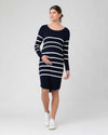 Ripe Maternity Valerie Up/Down Nursing Tunic in Navy / White