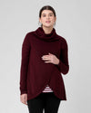 Ripe Maternity Cowl Neck Nursing Knit - Maroon