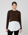 &#39;Sandy&#39; Nursing Knit - Chocolate