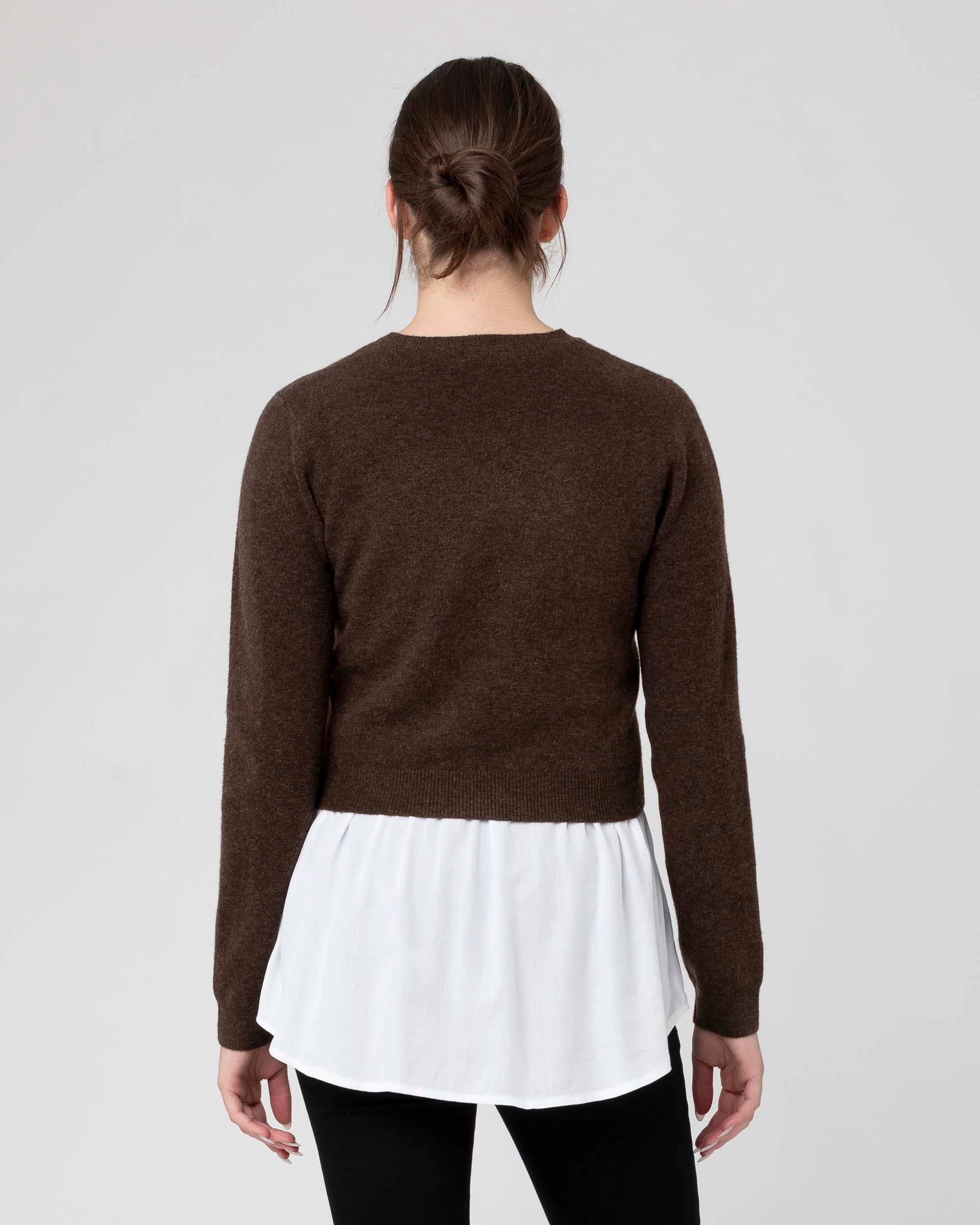 &#39;Sandy&#39; Nursing Knit - Chocolate
