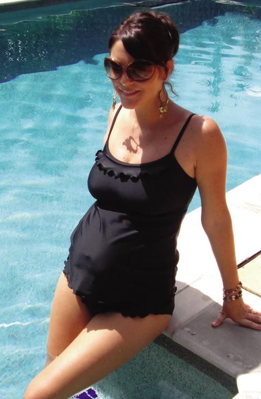 Ilant Maternity Swimwear Frill Tankini & Brief set- Tango Red