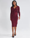 Angel Maternity &#39;Lucille&#39; Knit Midi Dress - Burgundy