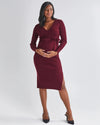 &#39;Lucille&#39; Nursing Knit Dress - Burgundy
