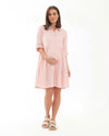 Ripe Maternity &#39;Adel&#39; Linen Dress - Soft Pink