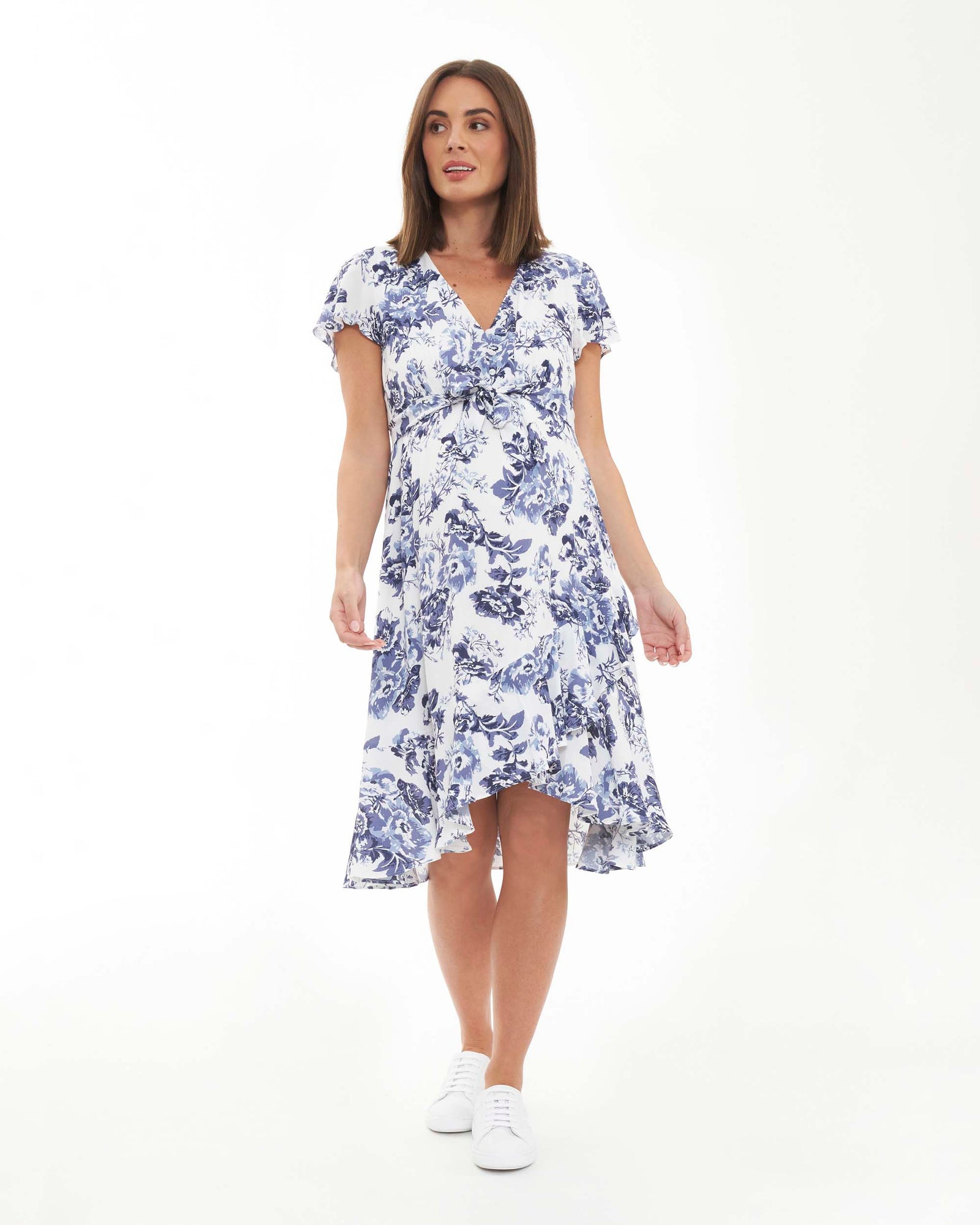 'Georgia' Tie-Front Maternity Dress