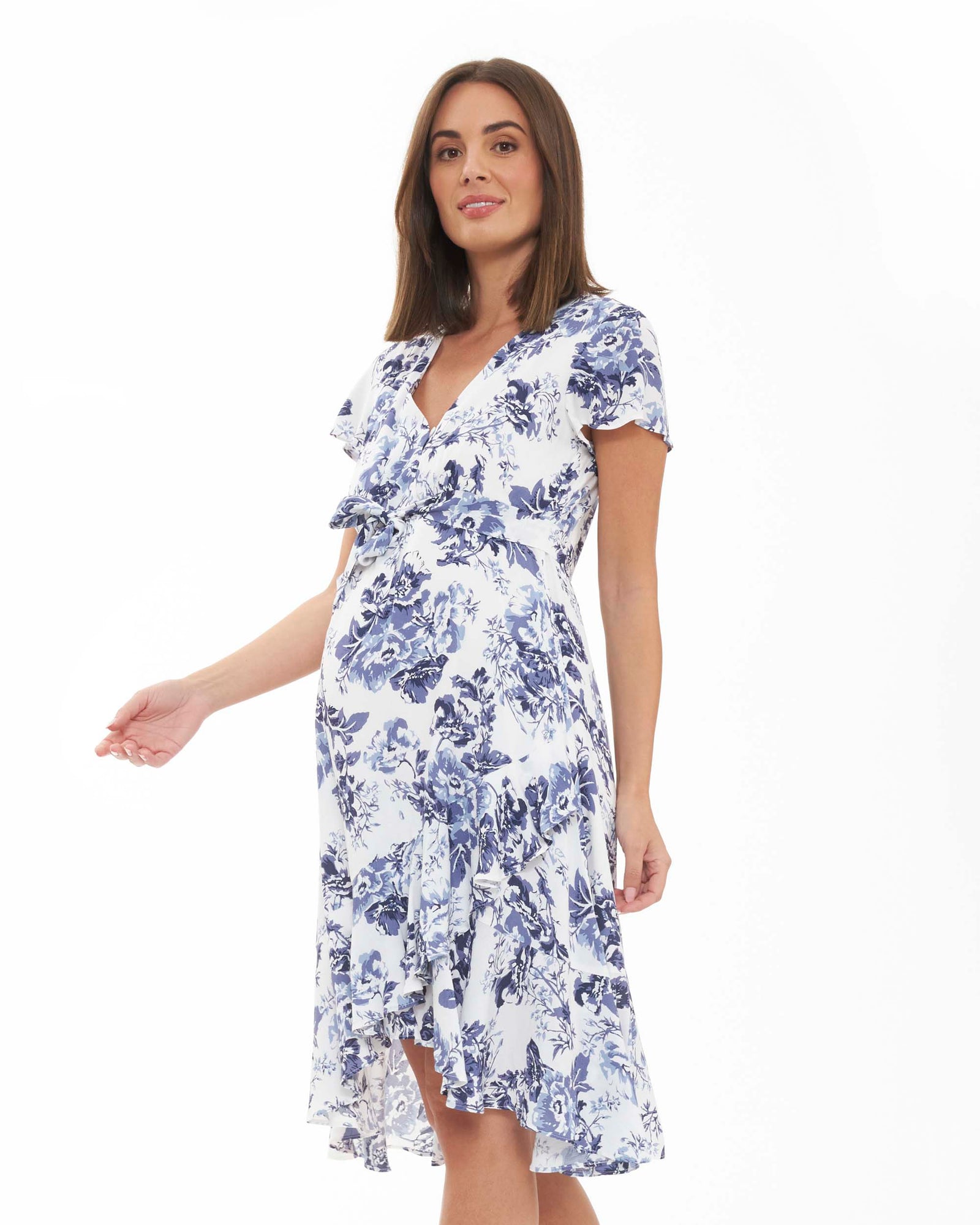 'Georgia' Tie-Front Maternity Dress