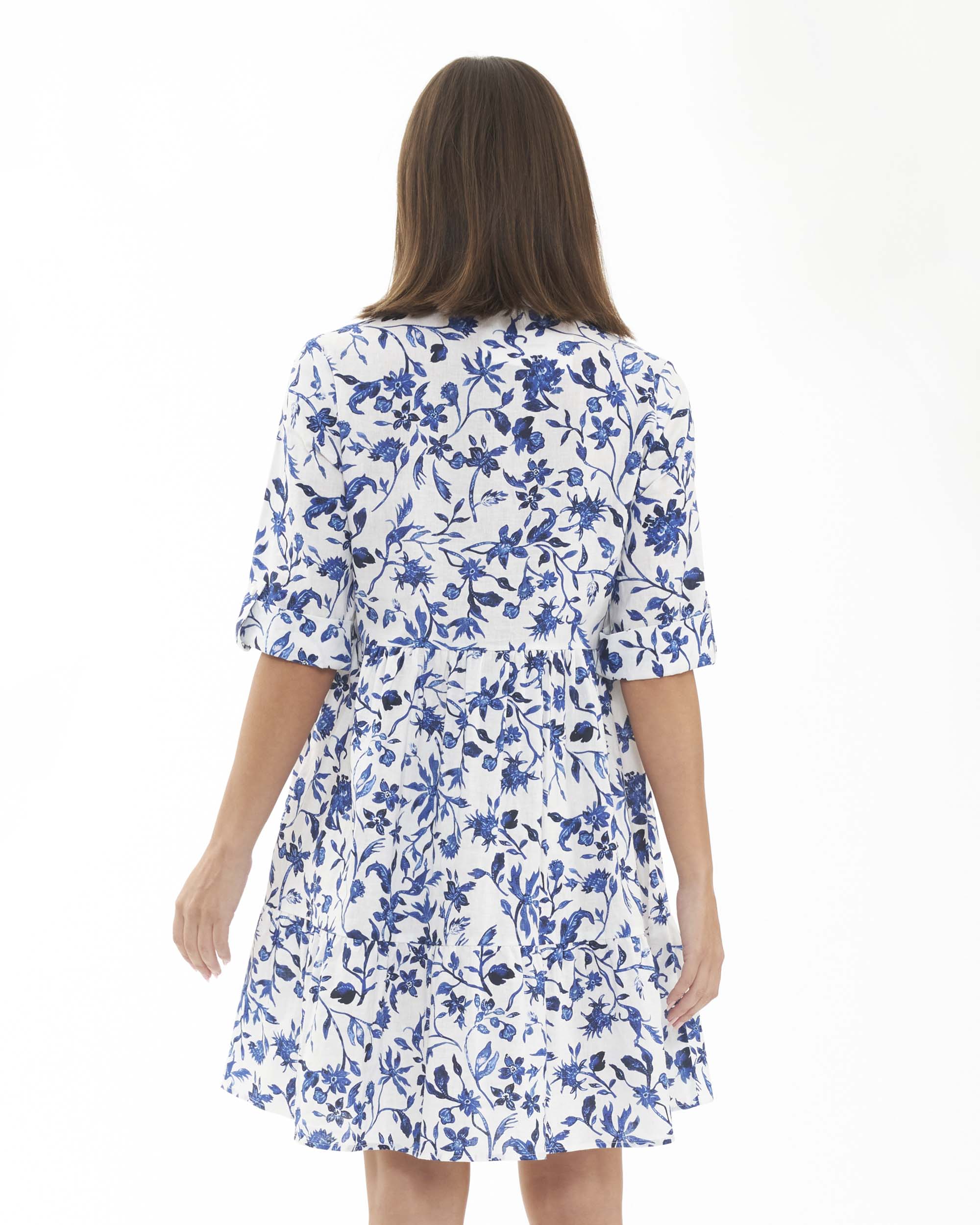 ‘Bella&#39; Maternity &amp; Nursing Linen Dress