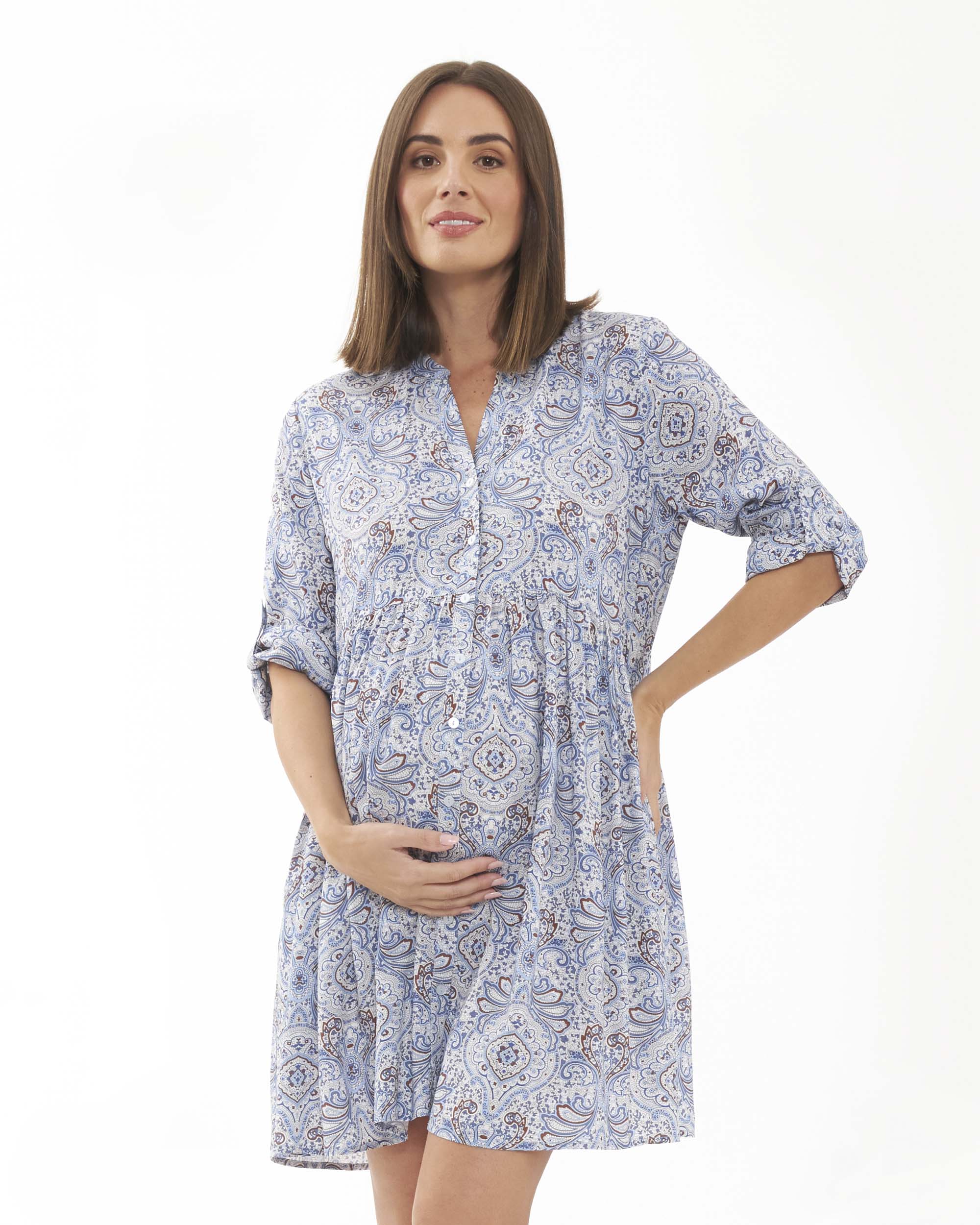 Ripe Maternity 'Celest' Button Through Dress