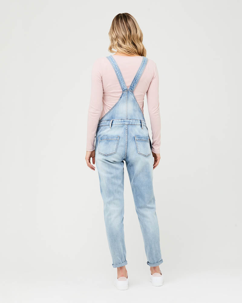 Denim Maternity Overalls - Pale Blue
