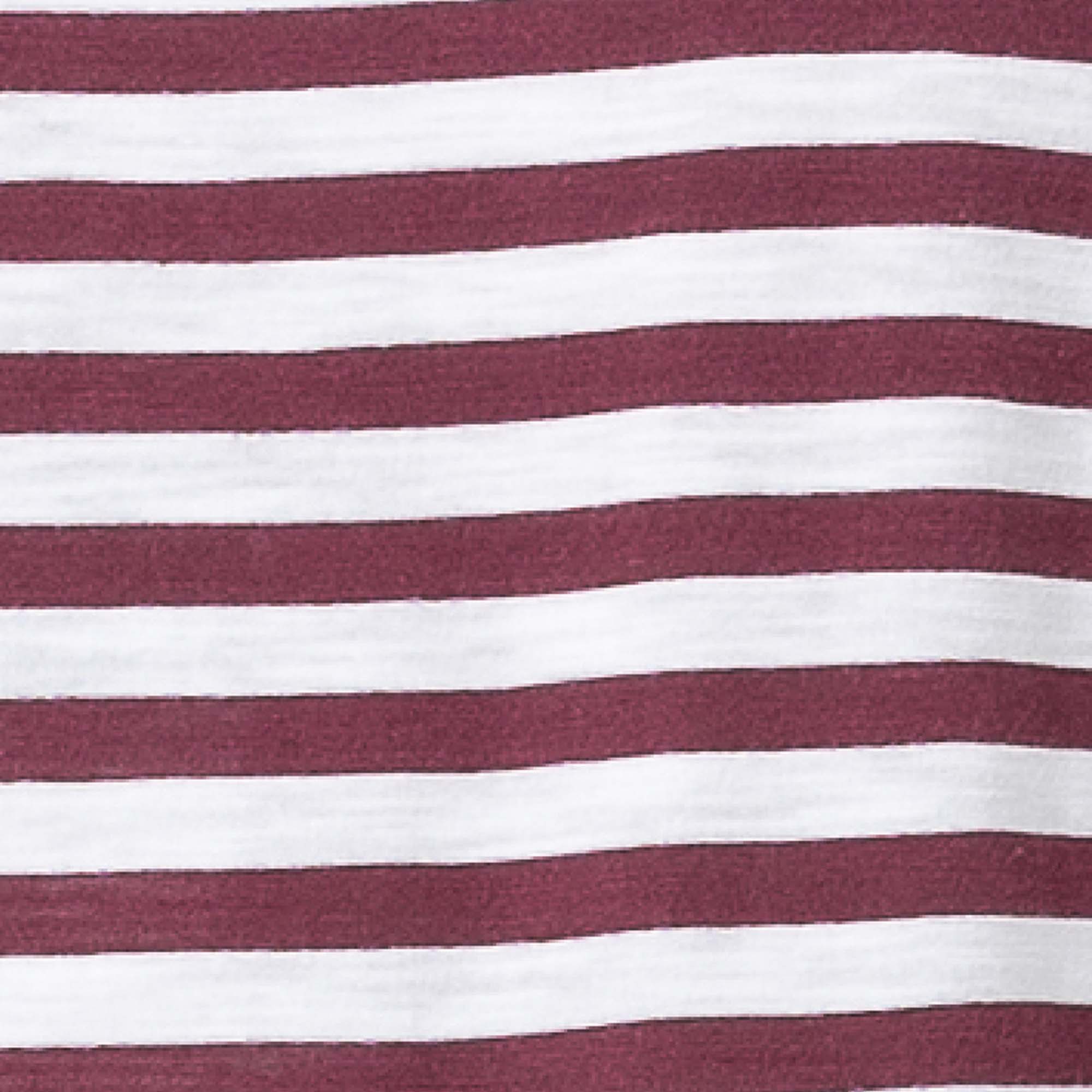 &#39;Lionel&#39; Long Sleeve Nursing Tee - Maroon / White