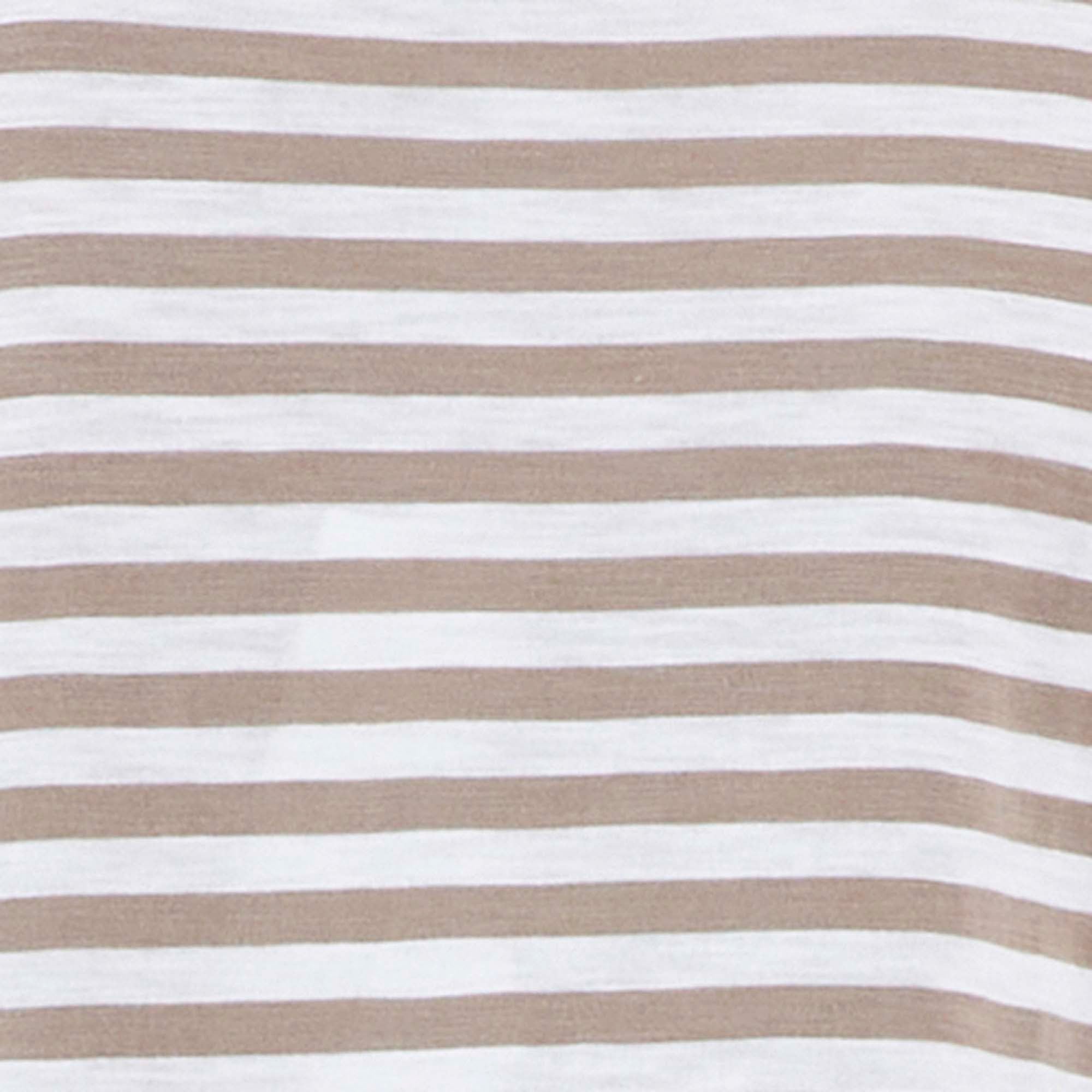 &#39;Lionel&#39; Long Sleeve Nursing Tee - Taupe / White