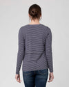 Ripe Maternity Stripe Layered Nursing Top - Indigo/White