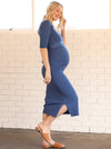 Angel Maternity &#39;Annabella&#39; Midi Knit Dress - Blue