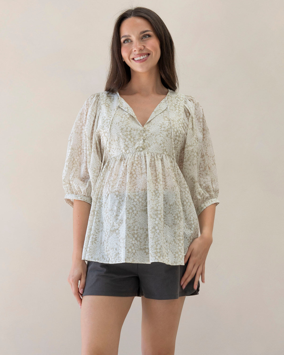 'Daisy' Cotton Tunic Top - Romance