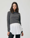 &#39;Sandy&#39; Nursing Knit - Charcoal Marle