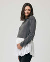 Ripe Maternity &#39;Sandy&#39; Nursing Knit - Charcoal Marle