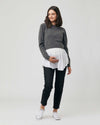 Ripe Maternity &#39;Sandy&#39; Nursing Knit - Charcoal Marle