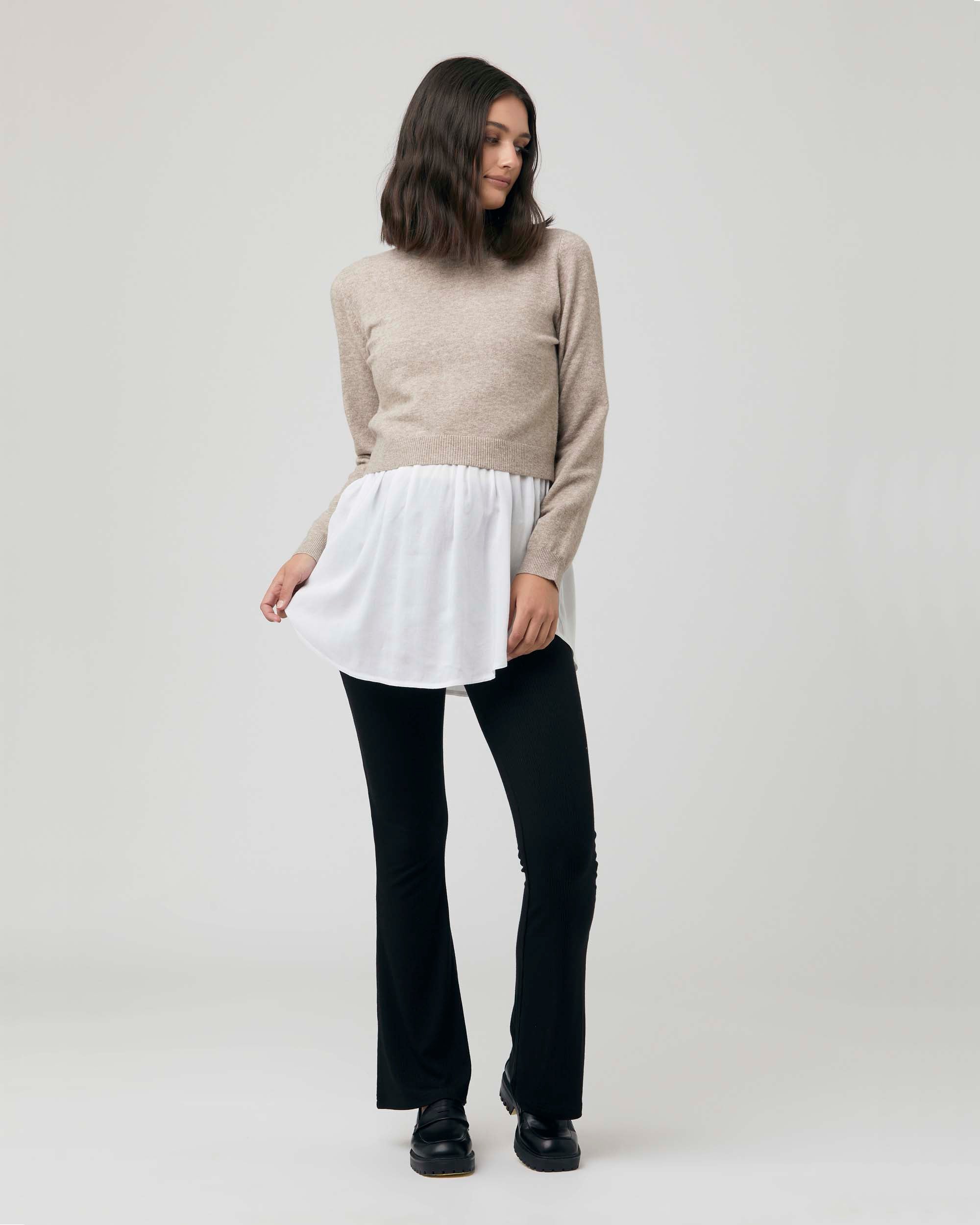 &#39;Sandy&#39; Nursing Knit - Latte