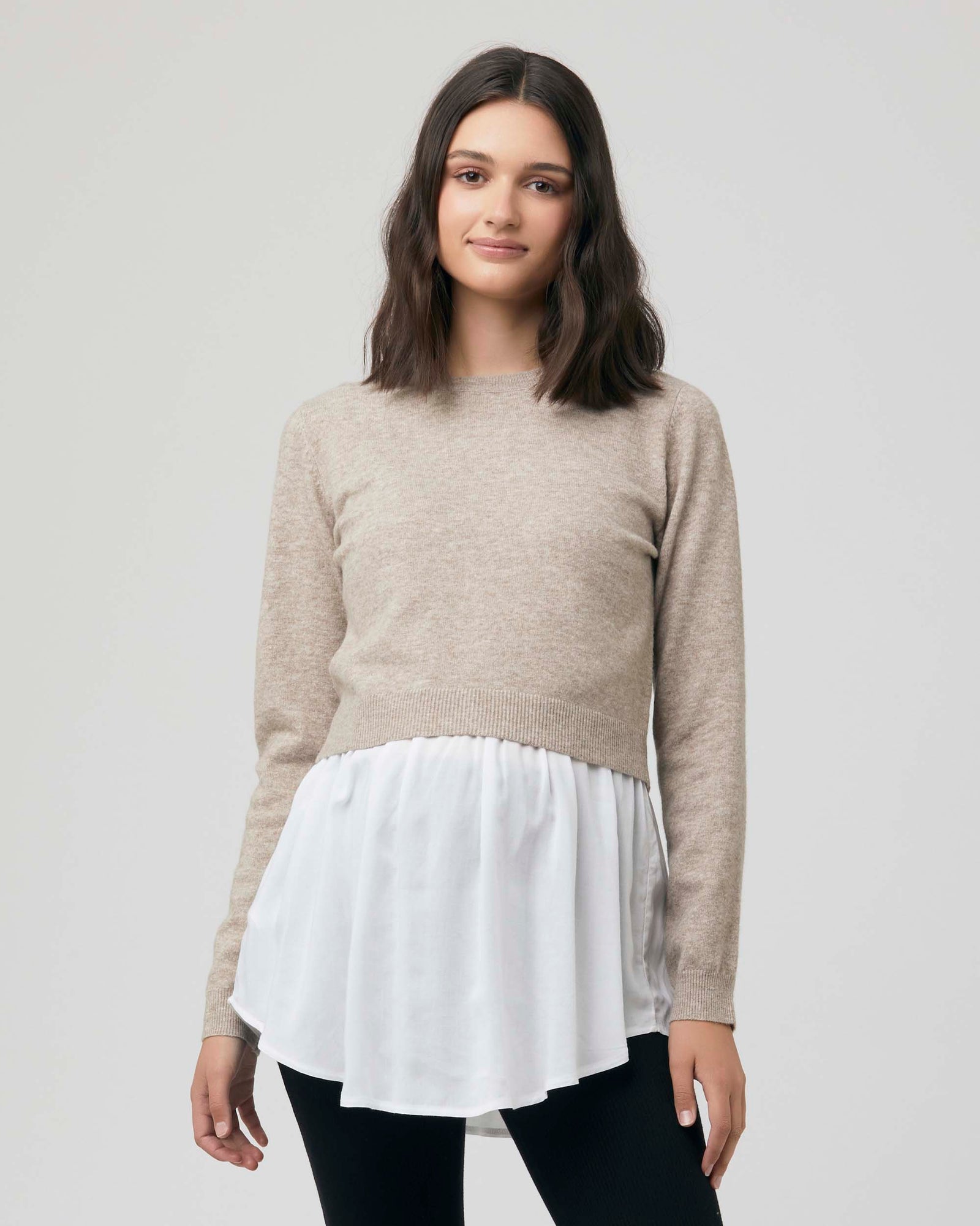 'Sandy' Nursing Knit - Latte