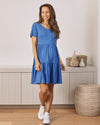 Angel Maternity &#39;Lana&#39; Tiered Dress - Cobalt Blue