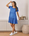 &#39;Lana&#39; Tiered Nursing Dress - Cobalt Blue