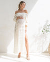 &#39;Mariana&#39; Sheer Maternity Dress - White