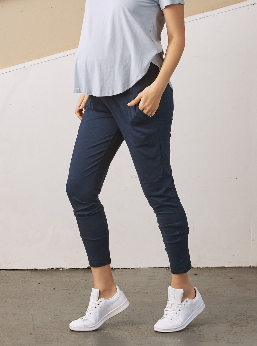 &#39;Eden&#39; Bamboo Maternity Lounge Pants - Navy