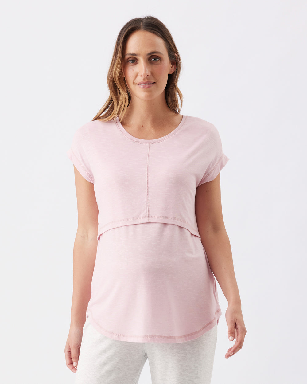 Dreamy Nursing Tee - Dusty Pink