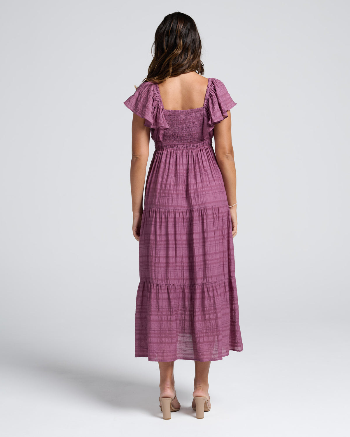 &#39;Lila&#39; Maternity Sundress - Plum