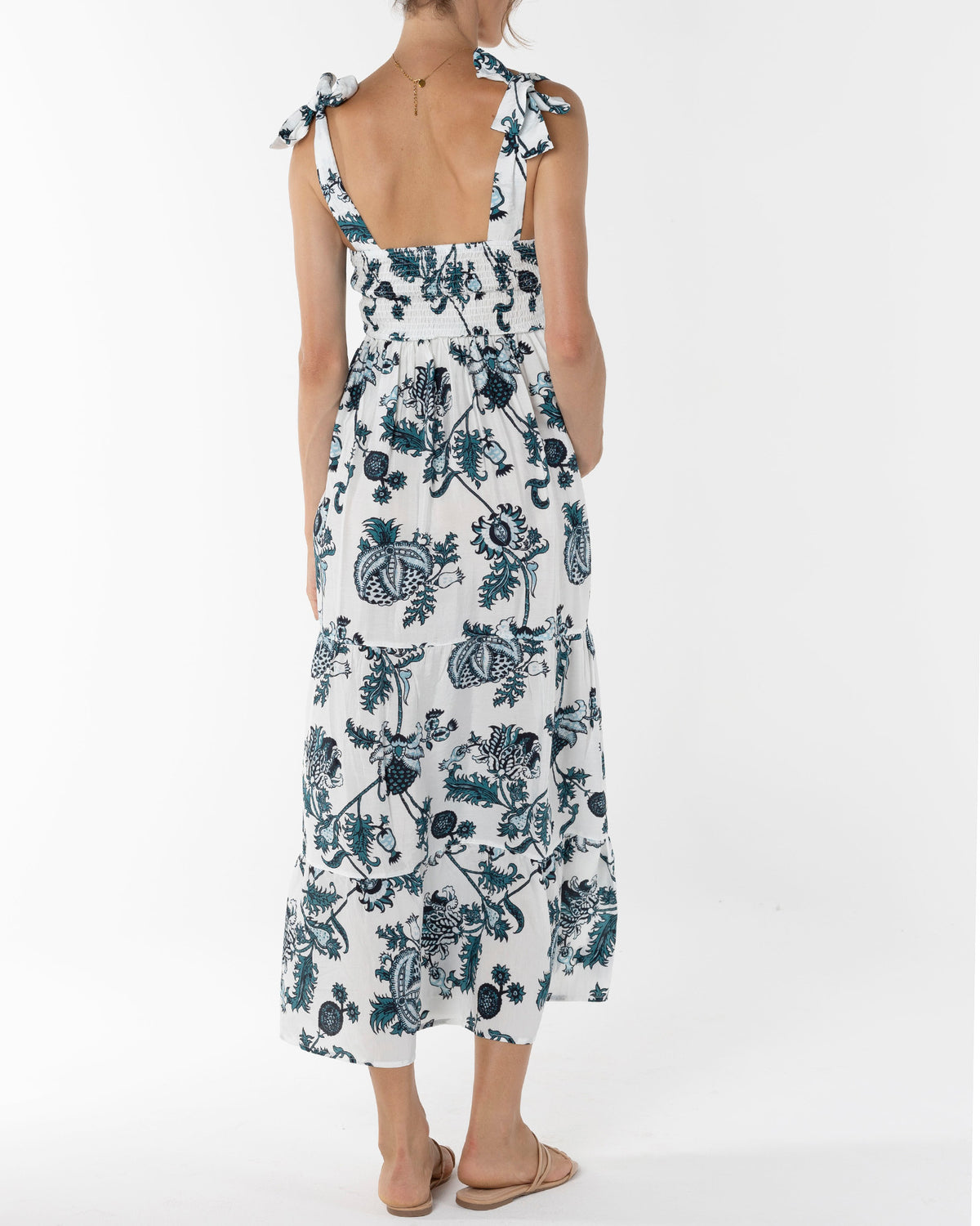 &#39;Lilliana&#39; Linen Maternity Dress - Emerald Green