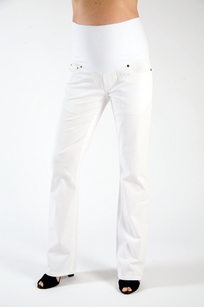 Szabo Maternity Drill Jeans - White