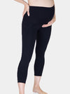 Angel Maternity Workout 3/4 Legging - Black