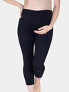 Angel Maternity Workout 3/4 Legging - Black