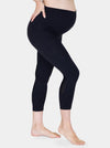 Angel Maternity Workout 3/4 Legging - Black