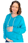 Mamushka Active Maternity &amp; Nursing Hoodie - Aqua