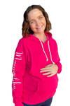 Mamushka Fleece Lined Maternity &amp; Nursing Hoodie - Raspberry